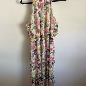 Sleeveless Floral Maxi Dress Feminine‎ Romantic Cottagecore Spring